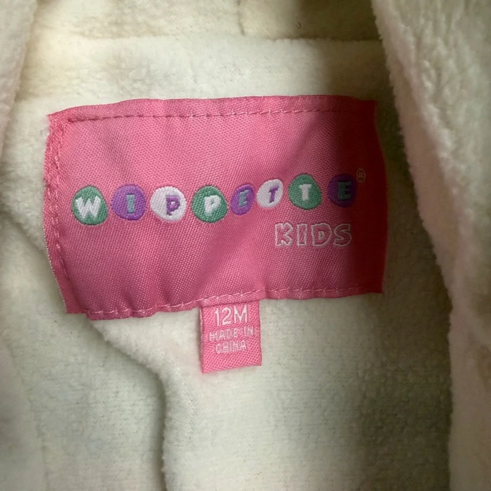 Wippette Kids Baby Girl Striped Hooded Knit Cardigan Sweater Pink Mint 12M